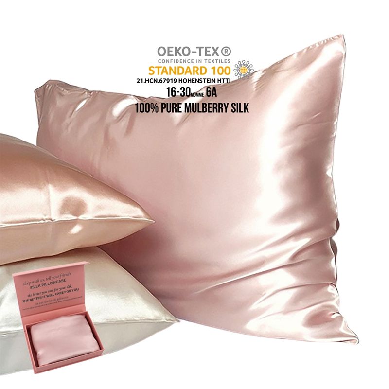 22 Momme Shiny Silk 100% Pure Mulberry Silk Pillowcase