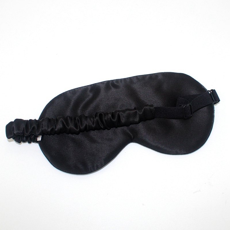 Silk eye mask wrapped with silk fabric and adjustable elastic band
