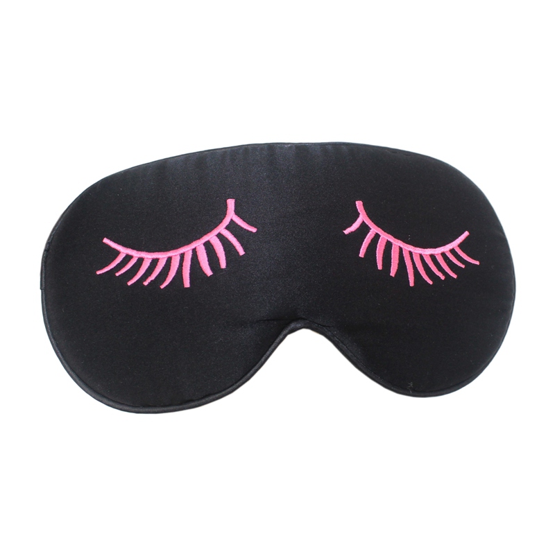 100% silk sleeping eye mask with embroidery logo