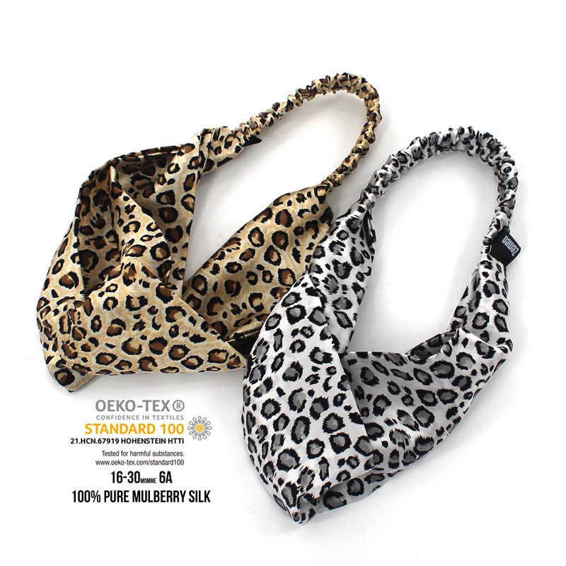 100% Pure Mulberry Silk Headband with printing
