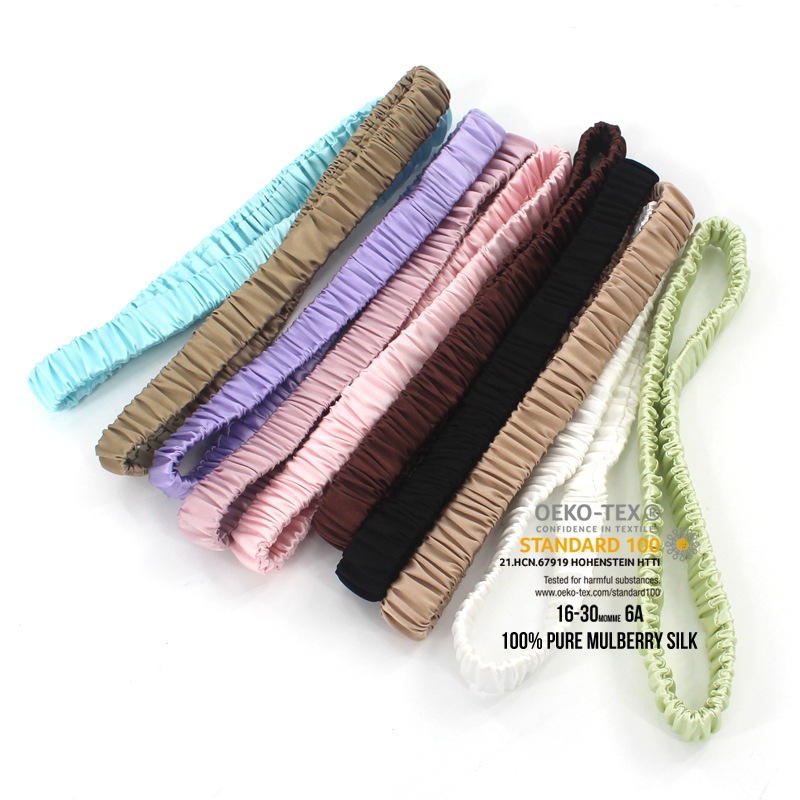 100% Pure Mulberry Silk Sports Headband with solid
