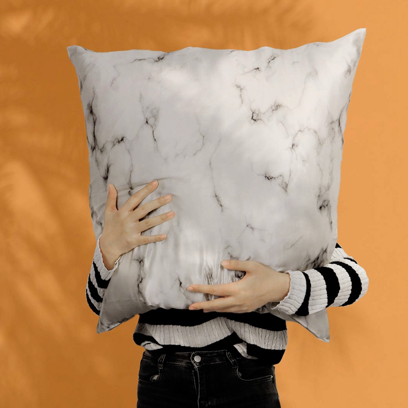 100% Mulberry Silk Square pillowcase with Marble Pattern