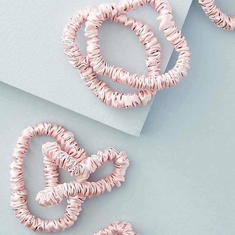 Wholesale Factory Custom Slip Silk Scrunchies 1cm wide