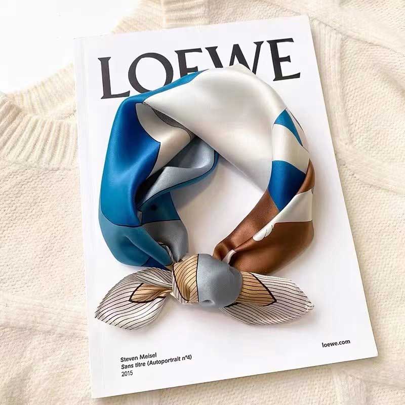 100% pure silk scarf 53*53cm with custom print