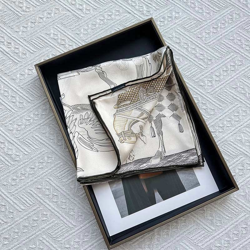 18mm Large Size Custom Printing 6A Grade Mulberry Silk Twill Scarf